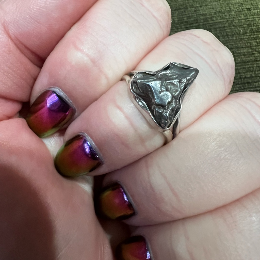 Sterling Meteorite Ring